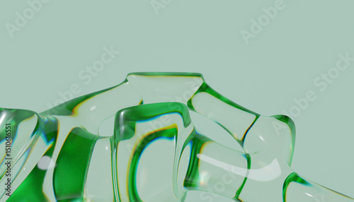 Fototapeta Naklejka Na Ścianę i Meble -  3d glass abstract design
