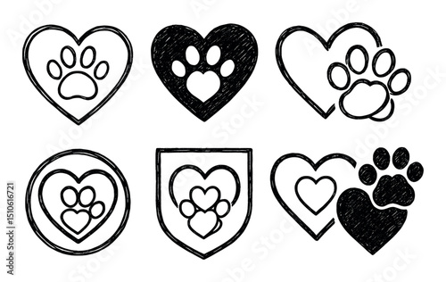 Paw Heart Icons