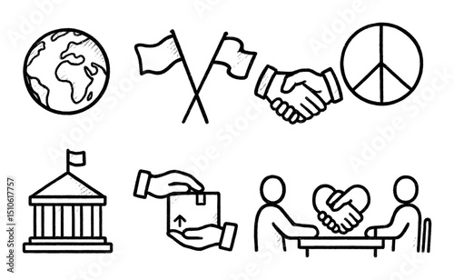 Diplomacy Icon Set