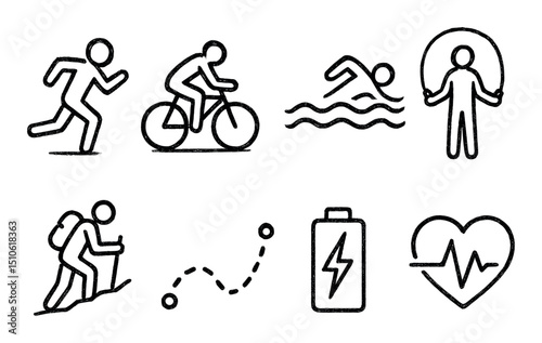Hand-Drawn Fitness Icons
