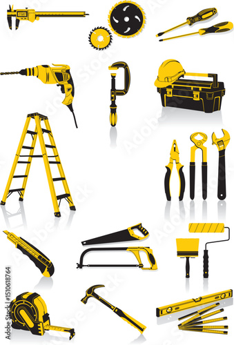 set of construction tools