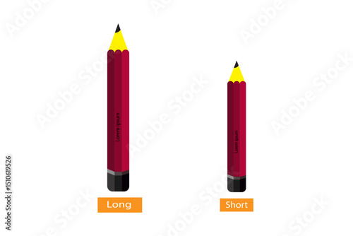 Long and Short Pencils - Comparative Illustration