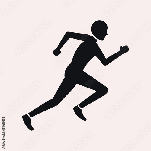 walk and run silhouette vector