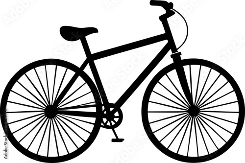 vintage bicycle silhouette,  bicycle vector silhouette illustration