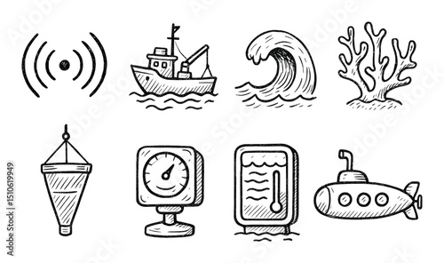 Marine Research Icons