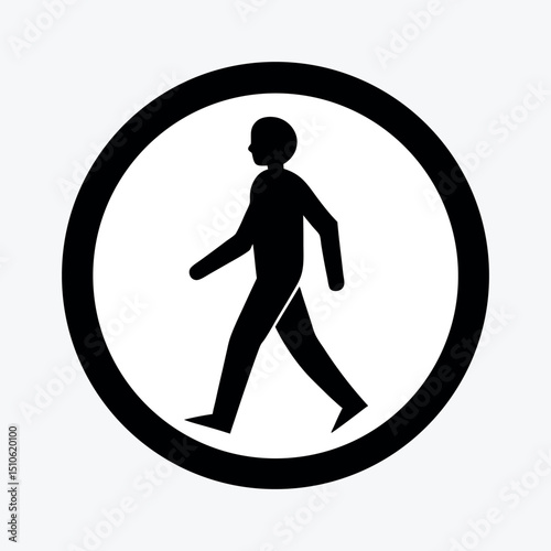 walk and run silhouette vector