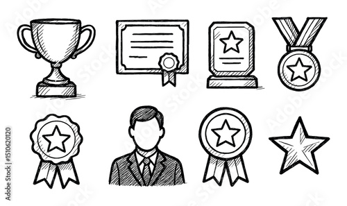 Hand-Drawn Award Icons