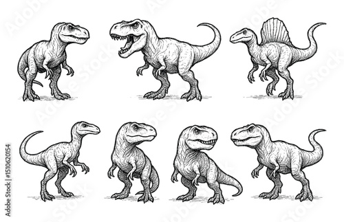 Dinosaur Icon Sketches