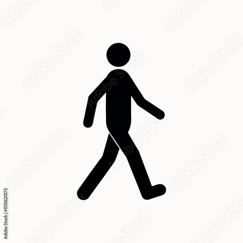 walk and run silhouette vector