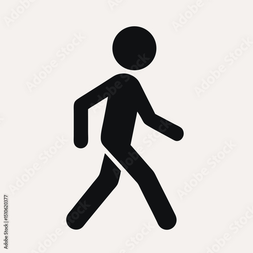 walk and run silhouette vector