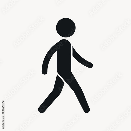 walk and run silhouette vector