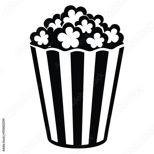 popcorn sketch silhouette, Popcorn icon vector, Popcorn box silhouette vector Set