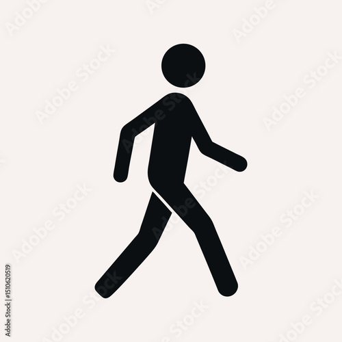 walk and run silhouette vector