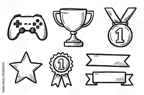 Hand-Drawn Gaming Icons