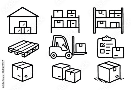 Warehouse Icon Set