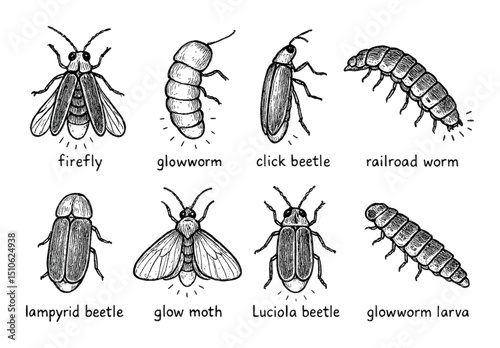 Hand-Drawn Insect Icons