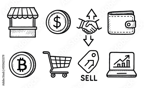 Crypto Sketch Icons