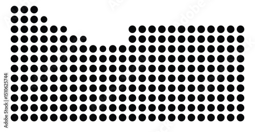 Symbol Map Of the County Major (Oklahoma, US) showing the County with a few black dots