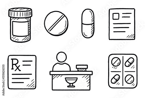 Pharmacy Icon Sketches