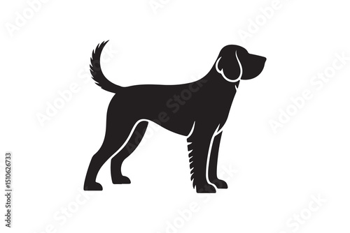 A clean, simple, and stylized silhouette of a dog breed, perfect for logos, website graphics, or other design projects. photo