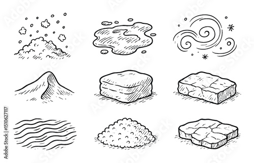 Hand-Drawn Snow Icons