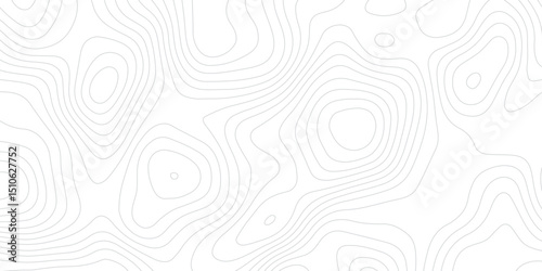 Abstract modern topography wavy contour map line and vintace tarrain patch texture grid line wallpaper map white background.
