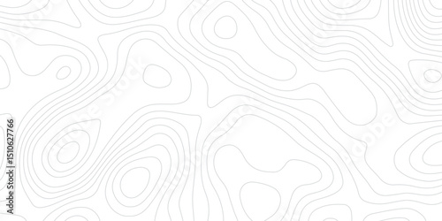 Abstract modern topography wavy contour map line and vintace tarrain patch texture grid line wallpaper map white background.
