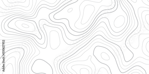 Abstract modern topography wavy contour map line and vintace tarrain patch texture grid line wallpaper map white background.
