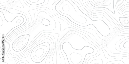 Abstract modern topography wavy contour map line and vintace tarrain patch texture grid line wallpaper map white background.
