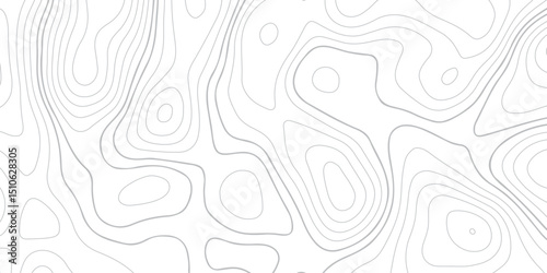 Abstract modern topography wavy contour map line and vintace tarrain patch texture grid line wallpaper map white background.
