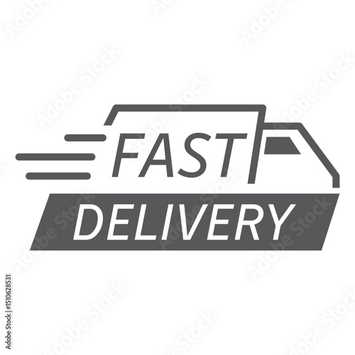 set of black first shipping delivery truck icon vector silhouettes