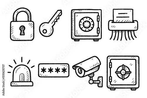 Hand-Drawn Security Icons