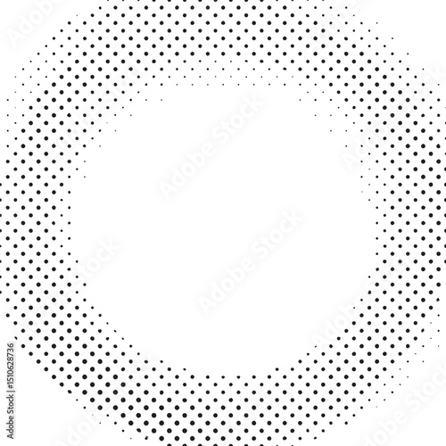 黒ドットの手描きハーフトーンサークル Adobe Illustrator Artwork