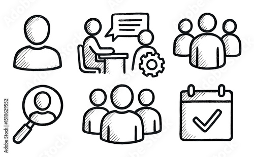 Hand-Drawn Recruitment Icons