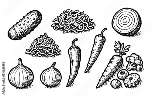 Pickled Food Icons