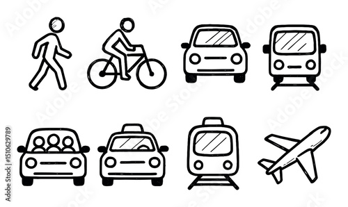 Wallpaper Mural Transport Icon Sketches Torontodigital.ca