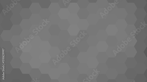Grey simple abstract hexagon background, geometric animation