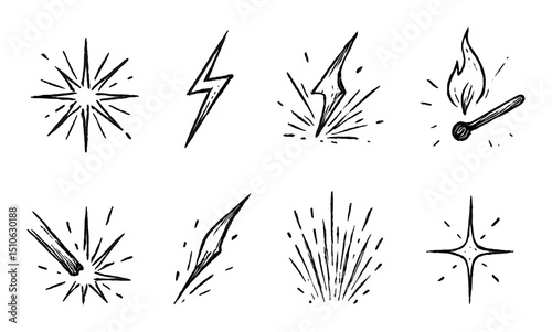 Hand-Drawn Spark Icons