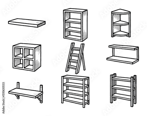 Hand-Drawn Shelf Icons