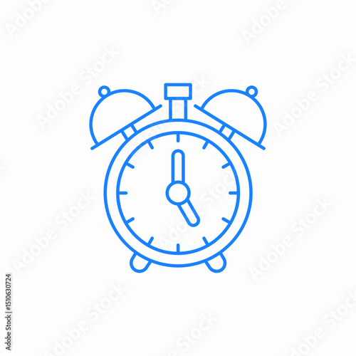 alarm clock time icon sign vector