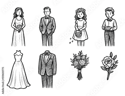 Wedding Icon Sketches