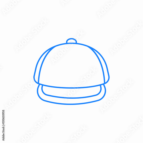 baseball cap hat icon sign vector