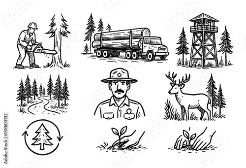 Sustainable Forestry Icons