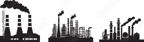 Black vector silhouette of an industry icon with a clean, simple design.