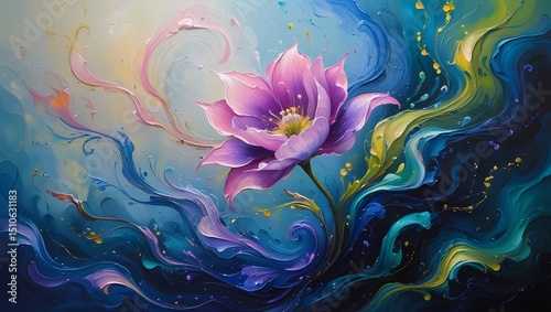 abstract background with flowers
