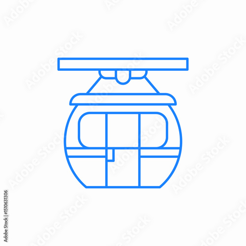 cable car transport icon sign vector