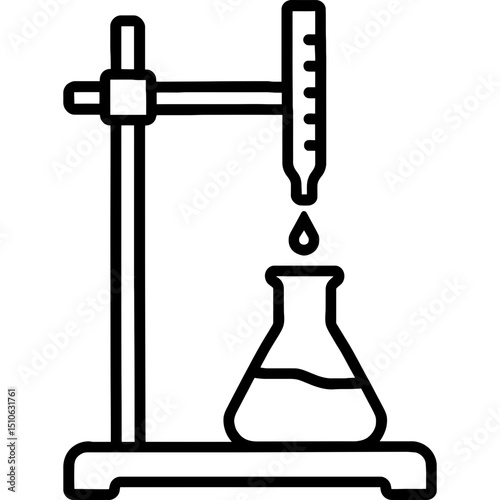 Minimalist titration setup icon