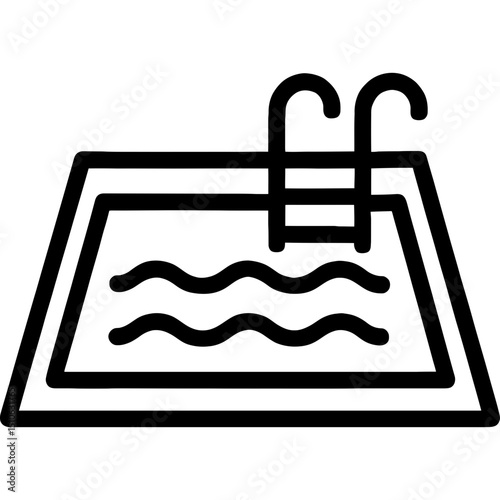 Rectangular swimming pool vector design