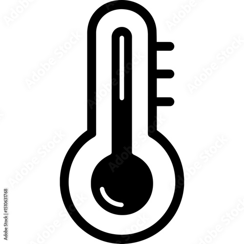 Minimalistic thermometer icon design