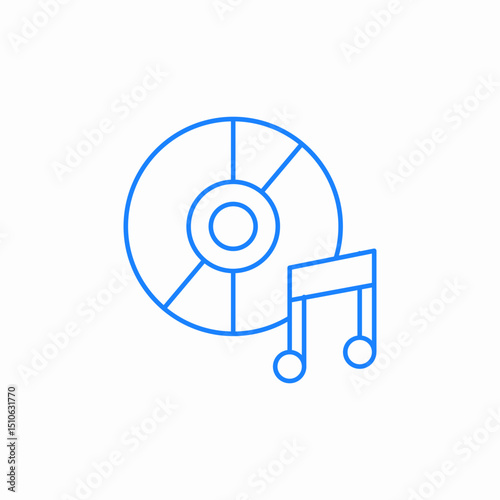 compact disc music icon sign vector